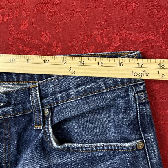 J Brand WALKER Relaxed Straight Leg Jeans 36 34x30” Button Fly Dark Made In USA - Picture 6 of 13